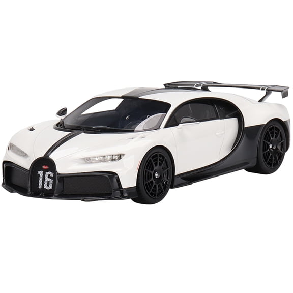 Bugatti Chiron Pur Sport White and Black 1/18 Model Car by Top Speed