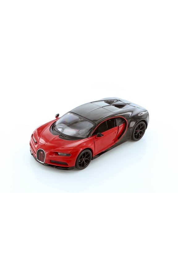 Bugatti Chiron, Red w/Black Rear - Showcasts 37524/14 - 1/24 Scale Diecast Model Car (1 Car, No Box)
