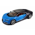 thumbnail image 1 of Bugatti Chrion, Blue w/ Black - Bburago 11040BU - 1/18 Scale Diecast Model Toy Car, 1 of 1