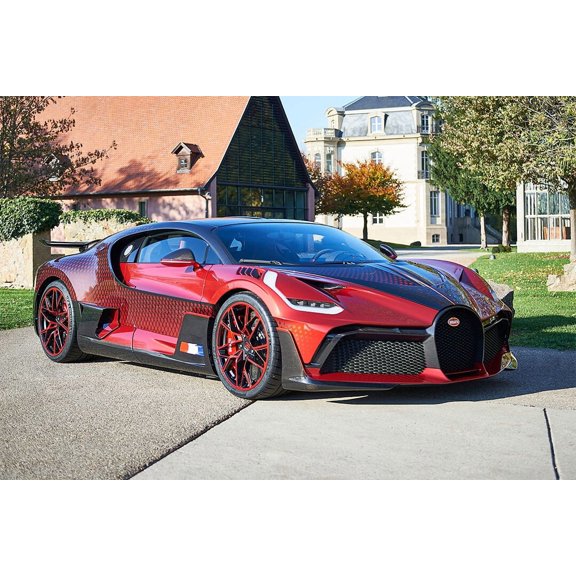 Bugatti Divo Lady Bug Sporty Car Wall Indoor Decor - 20x30 Inch Glossy Laminated Poster - Stunning Detail and Bold Colors