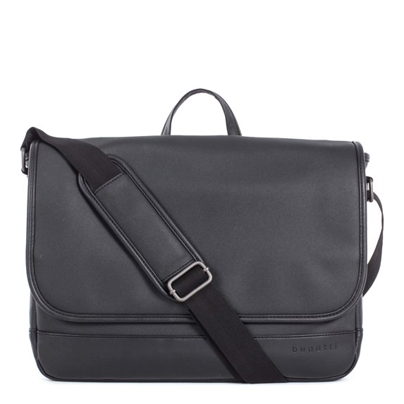 Bugatti Gin and Twill Messenger Bag - Black