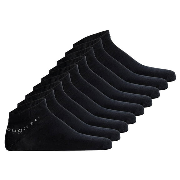 Bugatti Men's Sneaker Socks 9-Pack - Socks Soft Cotton Uni Basic Dark Blue 43-46