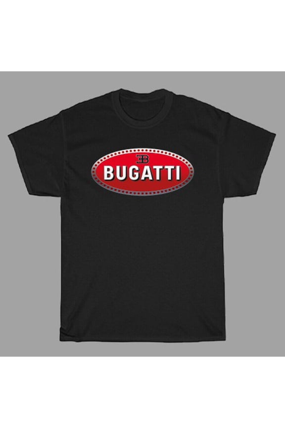 Bugatti Racing Car Men's Black T-Shirt Size S to 5XL