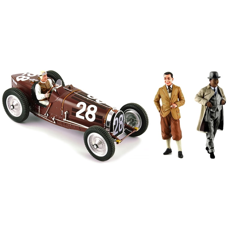 Bugatti T59 #28 Tazio Nuvolari Monaco GP (1934) w/Driver Mounted