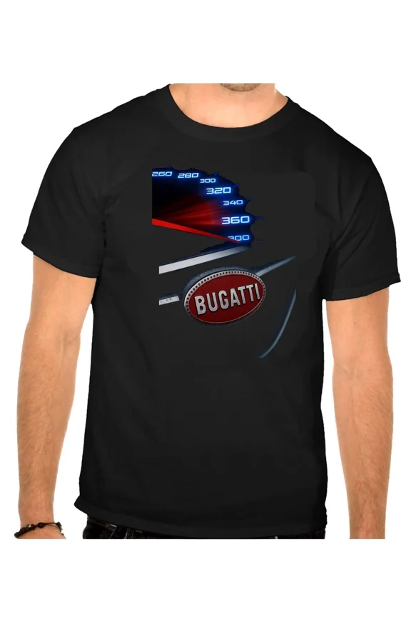 Bugatti Tachometer Auto Logo schwarz Kinder T-Shirt -1332 -Kids