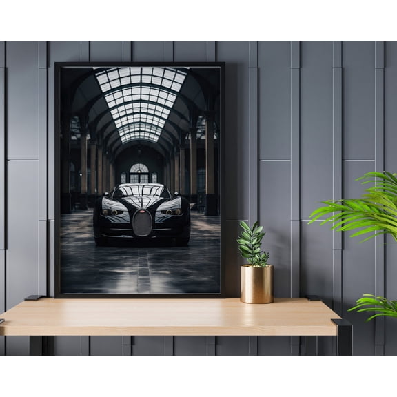 Bugatti Type 57 SC Atlantic Car Poster Exotic Car Wall Art Bugatti Print Luxury Vehicle Art, Rare Car Decor, 8x12 UNFRAMED