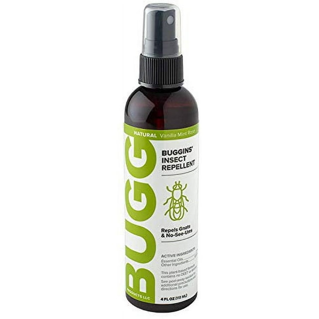 Buggins Natural Insect Repellent, Plant-based, Deet-free, Repels Gnats 