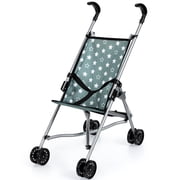 Bayer Buggy Umbrella Stroller - Green & White Stars - Accessory for Dolls Up to 18", Foldable Design, Seat Belt, Kids Toy, Ages 3+