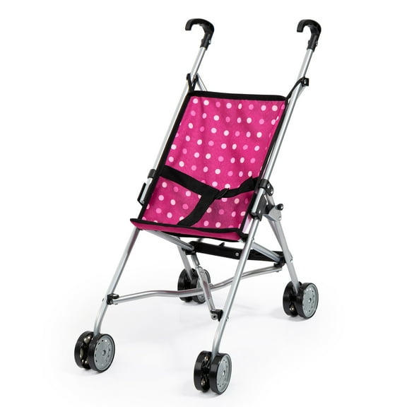 Buggy Doll Umbrella Stroller,  Hot Pink & White Polka Dots