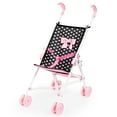 thumbnail image 1 of Buggy Umbrella Doll Stroller in Black & Pink Hearts Fits Dolls Up to 18', 1 of 7