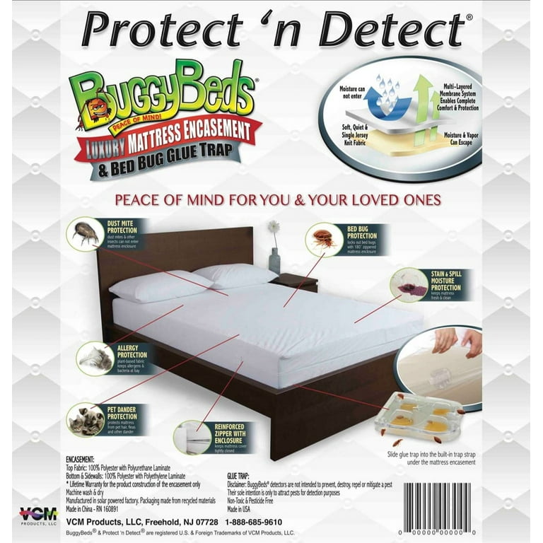 BuggyBeds Classic Mattress Encasement and Bed Bug Detector Combo