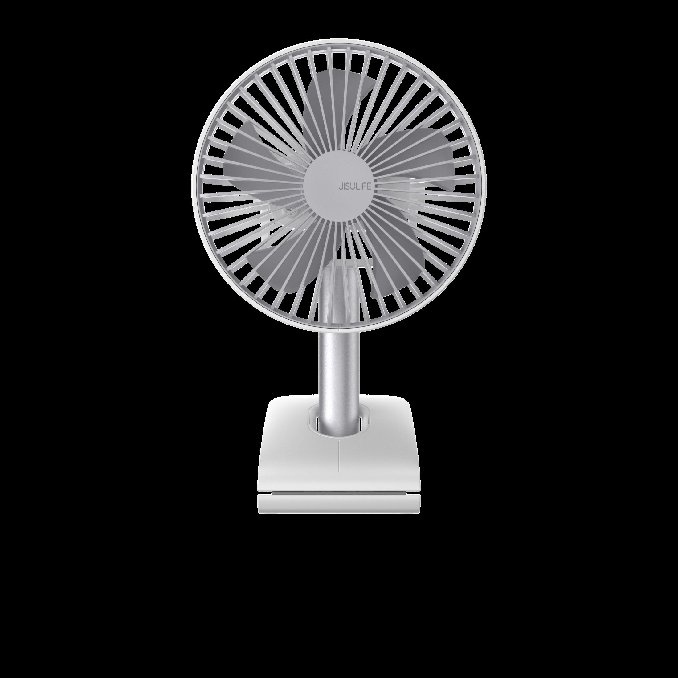 BuggyGear USB Rechargeable 10" Air Clip On Fan - White