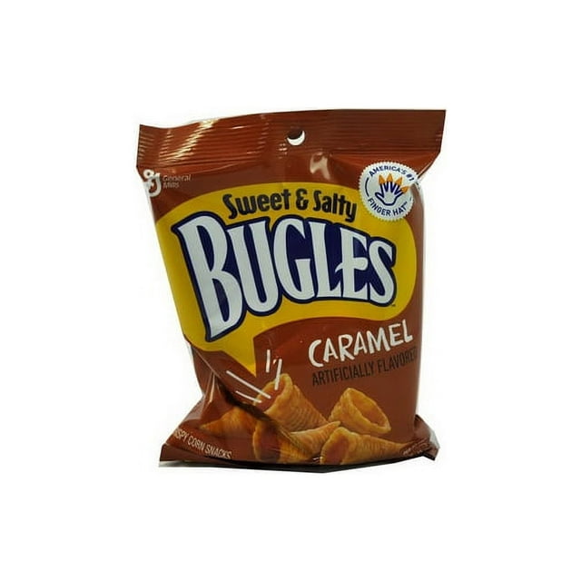 Bugles Corn Snacks, Caramel, 3.5 Oz (Pack of 7)