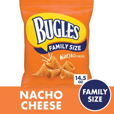 Bugles Nacho Cheese Crispy Corn Snacks, Family Size Snack Bag, Salty Snack, 14.5 oz price history and forecast - Bugles 3437216208