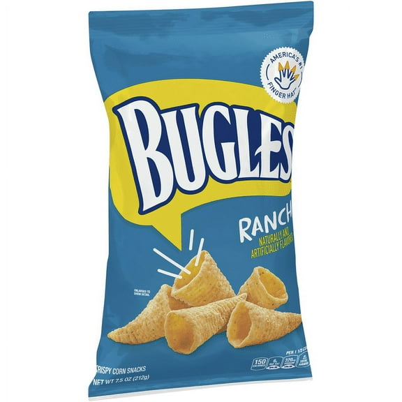 Bugles Crispy Corn Snacks Ranch 7.5 oz (Pack of 36)