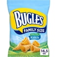 thumbnail image 1 of Bugles Crispy Corn Snacks, Hidden Valley Ranch Flavor, Snack Bag, 14.5 oz, 1 of 14