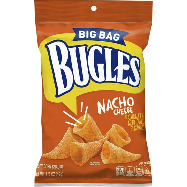 Bugles Nacho Cheese Crispy Corn Snacks