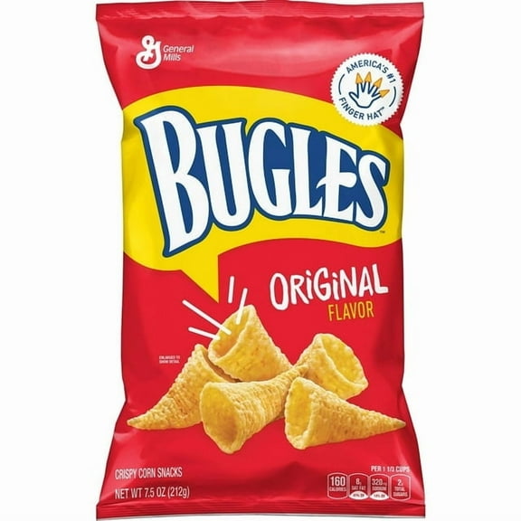 Bugles Original Crispy Corn Snacks 7.5 Oz Bag, Pack of 1