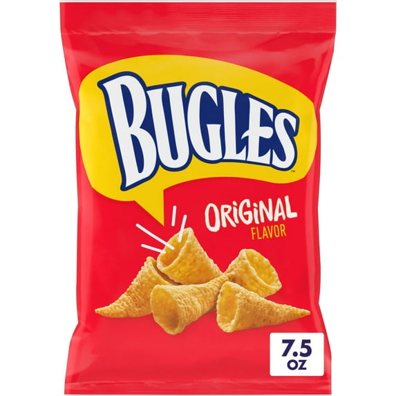 Bugles Original Crispy Corn Snacks, Snack Bag, 7.5 oz