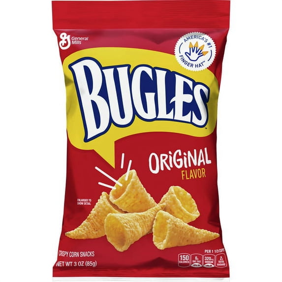 Bugles Original Flavor Corn Snacks, 3.7 oz. (2 Bags)