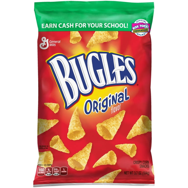 Bugles Original Flavor Crispy Corn Snacks, 3.7 oz Bag