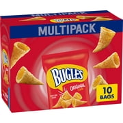 Bugles Original Crispy Corn Snacks, Party Snacks Multipack, 10 Count, 8.75 oz