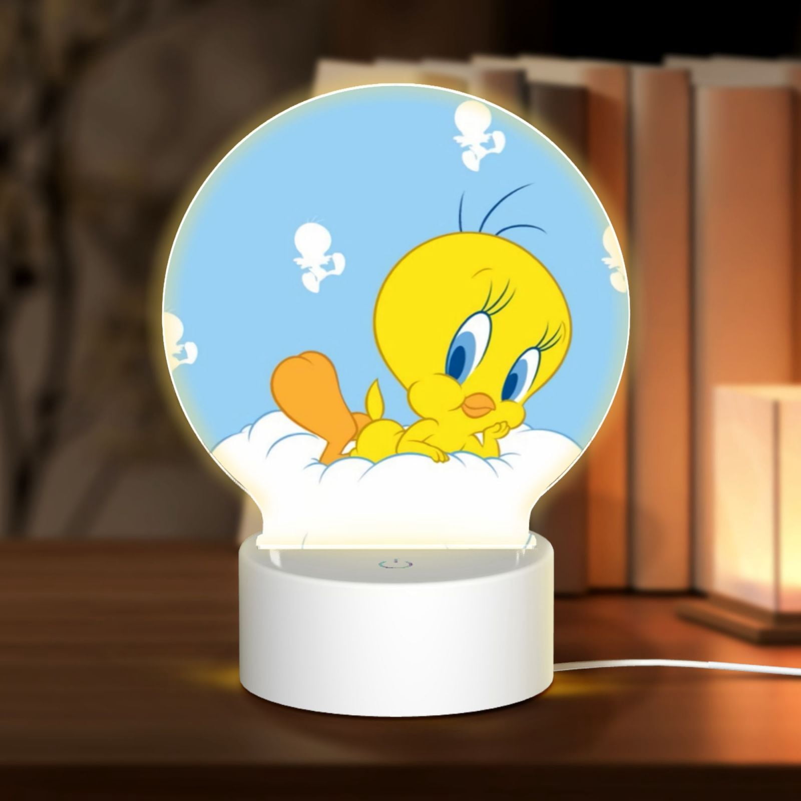 Bugs Bunny Anime Round Acrylic Night Light Is Suitable For Rooms ...