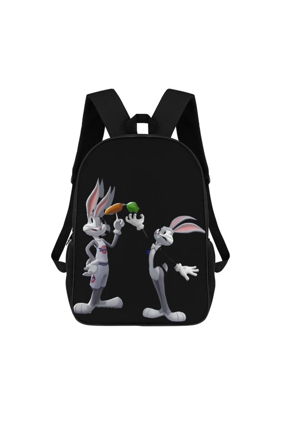 Bugs-Bunny Backpack, Bookbag with Adjustable Shoulder Straps And Large Zip Compartment, Unisex Travel Bags 17 Inch