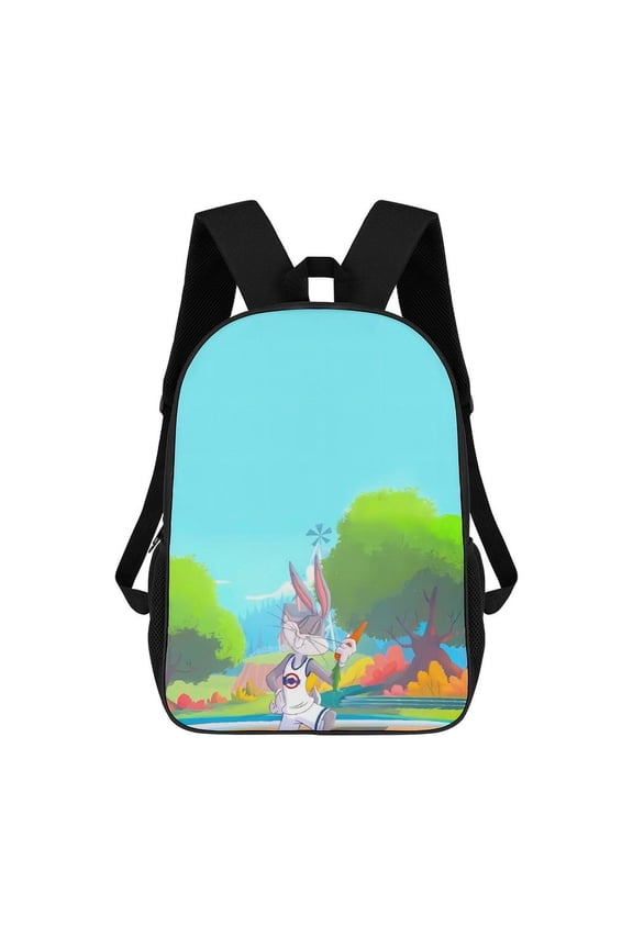 Bugs-Bunny Backpack, Bookbag with Adjustable Shoulder Straps And Large Zip Compartment, Unisex Travel Bags 17 Inch