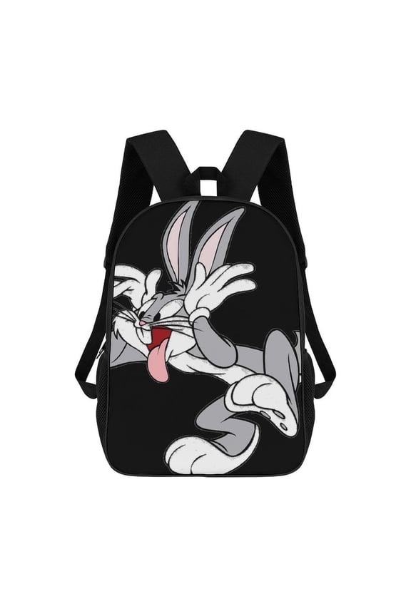 Bugs-Bunny Backpack, Bookbag with Adjustable Shoulder Straps And Large Zip Compartment, Unisex Travel Bags17 Inch