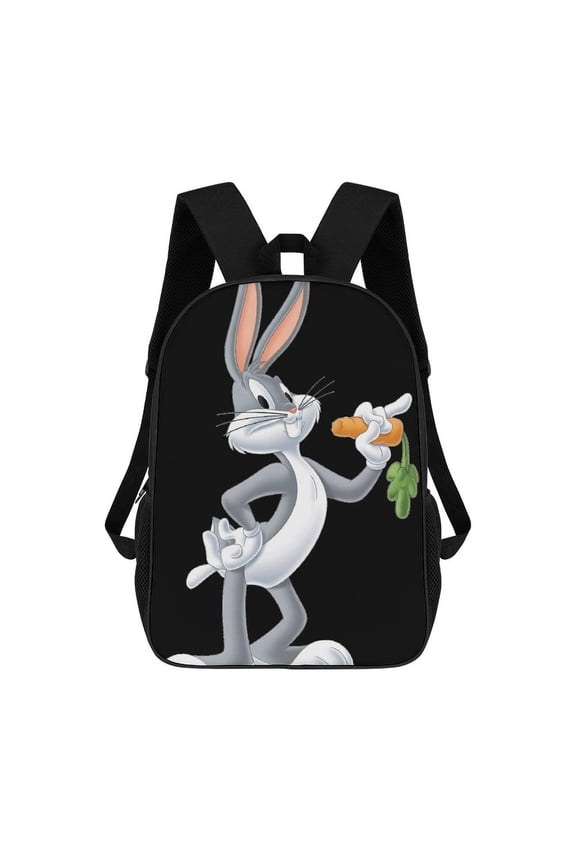 Bugs-Bunny Backpack, Bookbag with Adjustable Shoulder Straps And Large Zip Compartment, Unisex Travel Bags 17 Inch