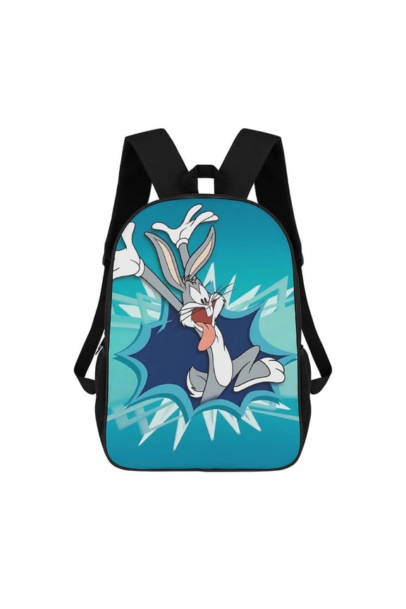 Bugs-Bunny Backpack, Bookbag with Adjustable Shoulder Straps And Large Zip Compartment, Unisex Travel Bags 17 Inch