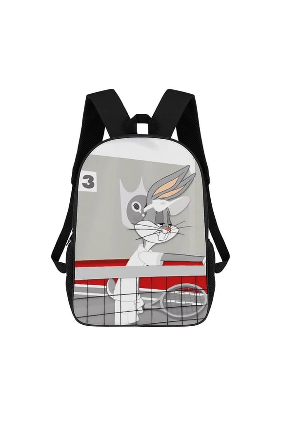 Bugs-Bunny Backpack, Bookbag with Adjustable Shoulder Straps And Large Zip Compartment, Unisex Travel Bags 17 Inch