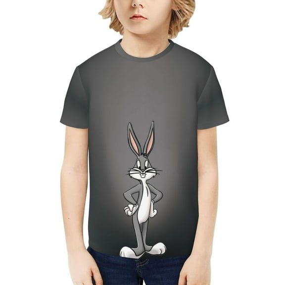 Bugs Bunny Boys Girls Teens T Shirt Graphic Print Casual Short Sleeve Funny Top Tees Shirt for Youth Kids