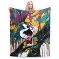 Bugs Bunny Cartoon Blanket, Ultra Soft Cozy Luxury Fleece Throw Blanket