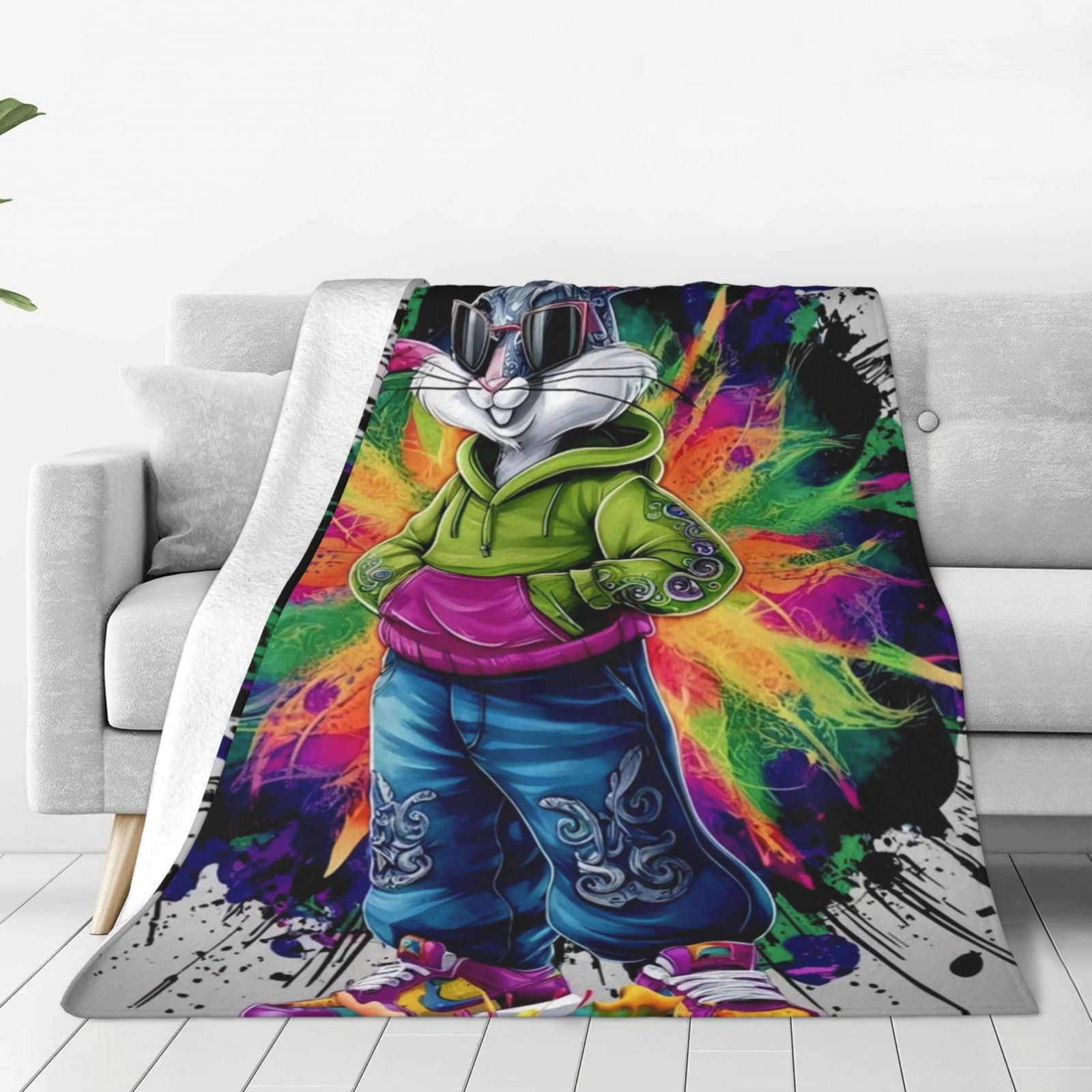 Bugs Bunny Cute Anime Blanket, Gifts For Girls And Boys, Super Soft