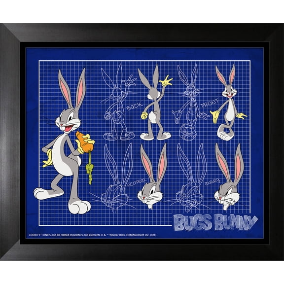 Bugs Bunny Framed Blueprint Bunny