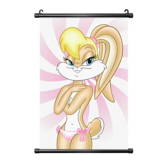 Bugs Bunny Hanging Poster Plastic Shaft Canvas Wall Hanging Banner Wall Art Painting Artwork Decor For Home Living Room Bedroom Office 16"X24"