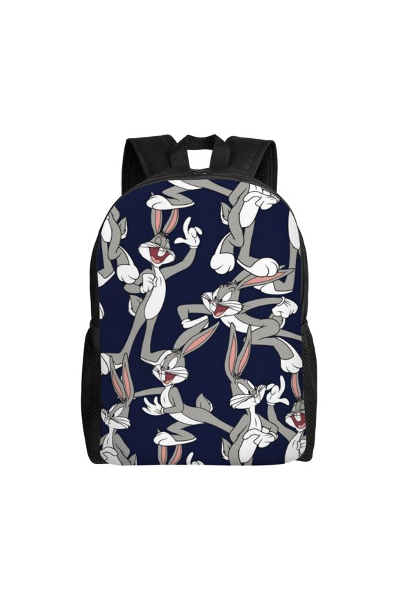 Bugs Bunny Looney Tunes Backpack Casual Knapsack Simple All-Purpose Bookbag Travel Rucksack For Men And Women