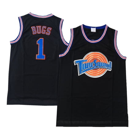 Bugs Bunny Tune Squad Jersey Space Jam Basketball Movie Uniform Costume Black 1
