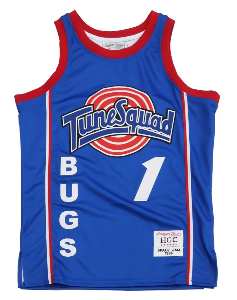 Bugs Bunny Tune Squad Space Jam Men's Headgear Classics Embroidered  Basketball Jersey - Blue (XX-Large) 