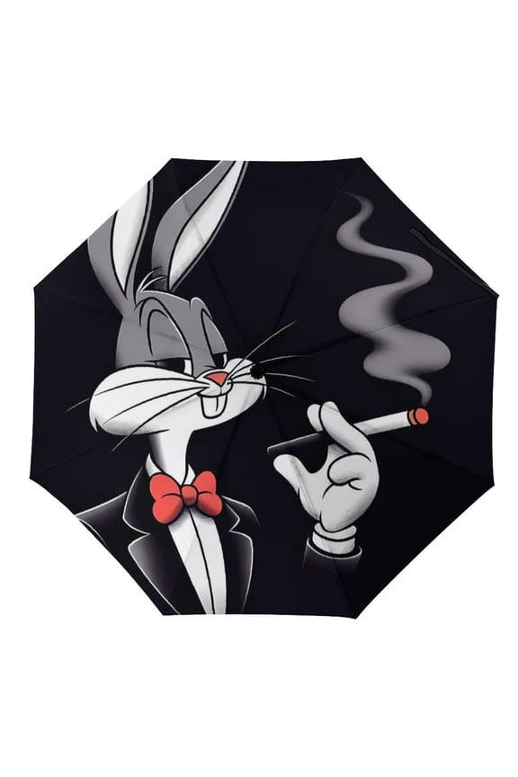 Bugs-Bunny Umbrella, Automatic Folding Travel Umbrella Portable for Outdoor Waterproof Windproof UV Protection