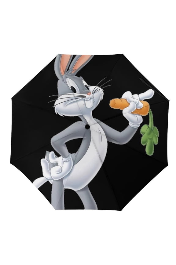Bugs-Bunny Umbrella, Automatic Folding Travel Umbrella Portable for Outdoor Waterproof Windproof UV Protection