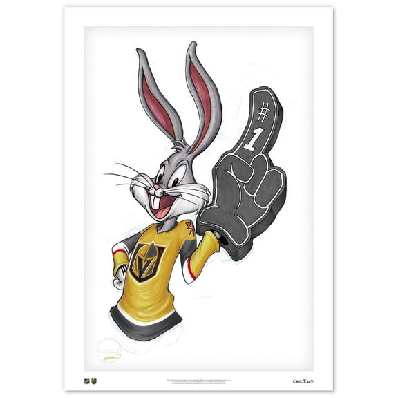 Bugs Bunny Vegas Golden Knights 14" x 20" Looney Tunes Limited Edition Fine Art Print