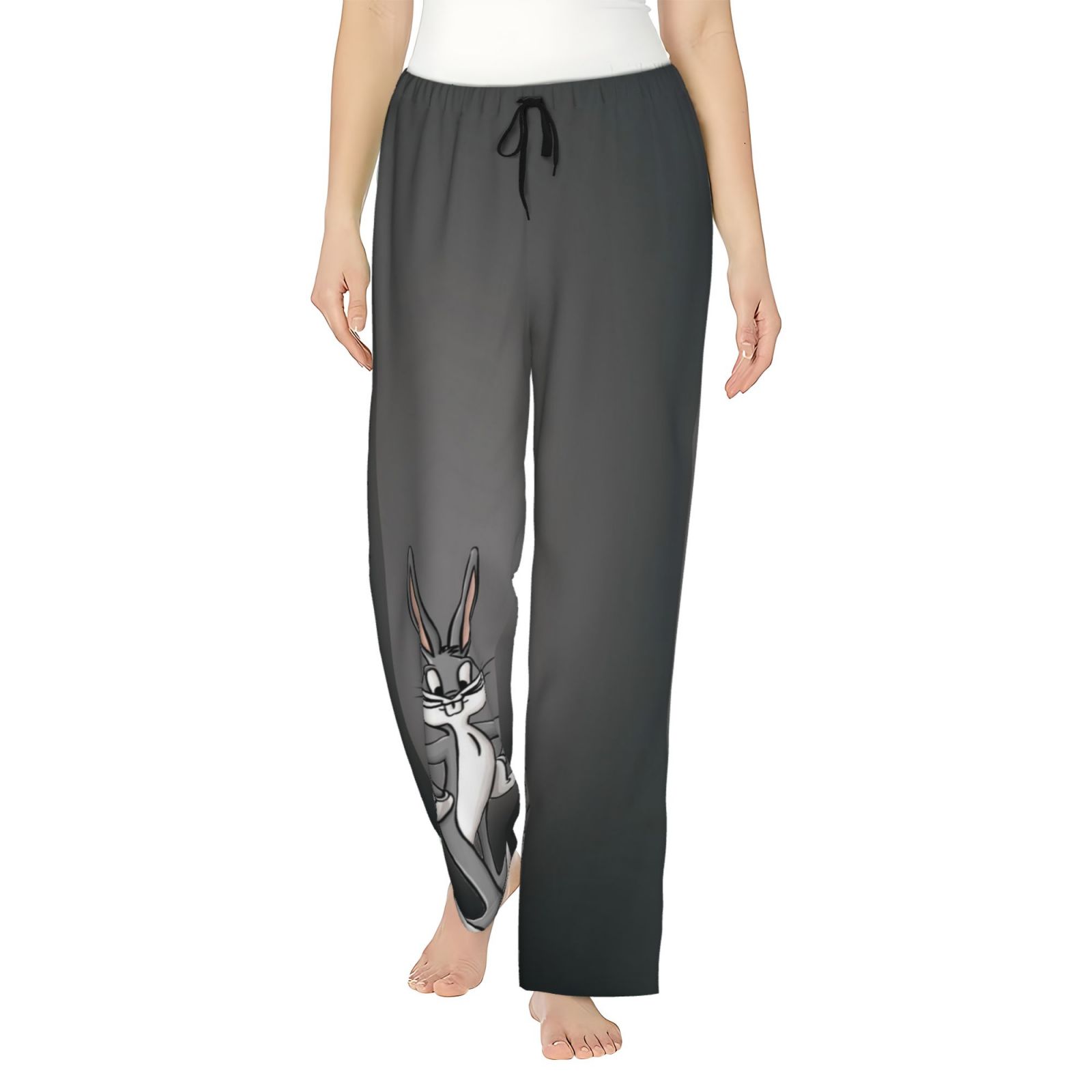American Trends Women's Short Sleeve Pajama Set - Cartoon Print Sleepwear Top & Capri Pants (B Coffee Cat)