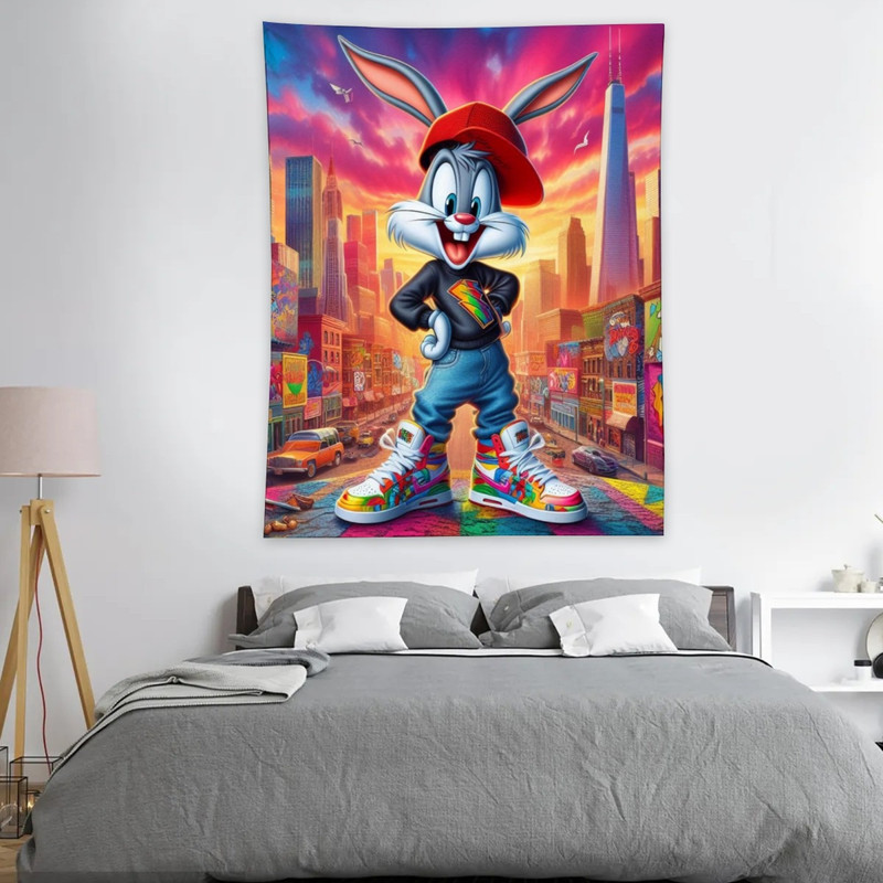 Bugs Bunny tapestry 40 x 60 inches with vivid colors realistic details ...