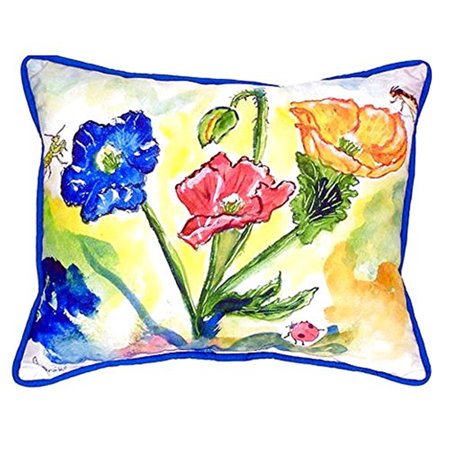 Bugs & Poppies Small Indoor/Outdoor Pillow 11x14