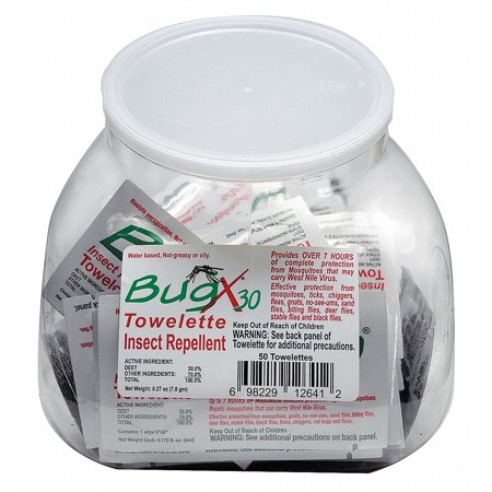Bugx Insect Repellent,0.172 oz. Weight,PK50 18-760