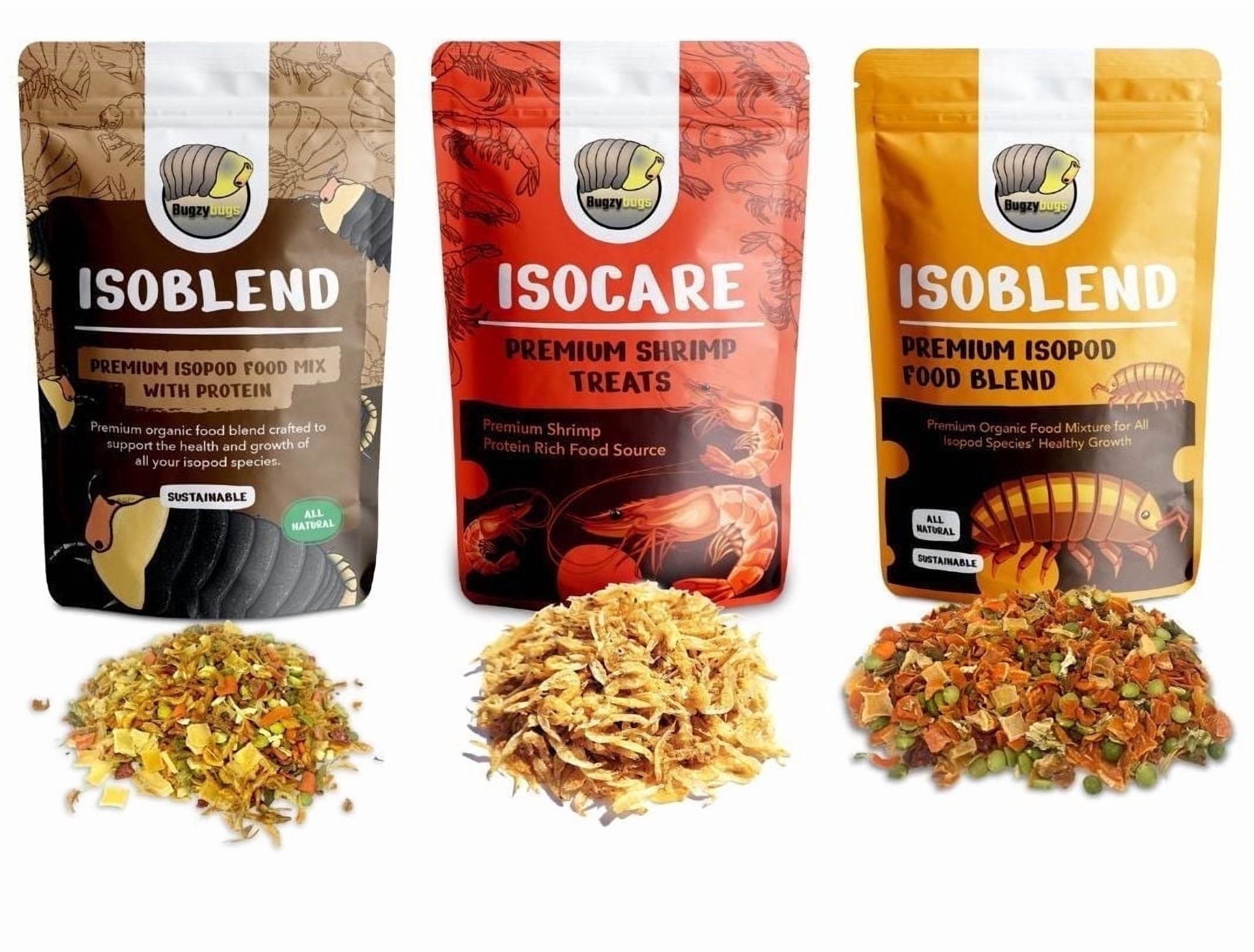 BugzyBugs Isocare Premium Dry Food Mix for Insects, Reptiles, Isopods and Invertebrates Bundle of 3