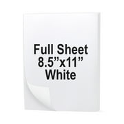 Buhbo Full Sheet Address Shipping Label Sticker Labels for Laser and Ink Jet Printers 100 Sheets, White